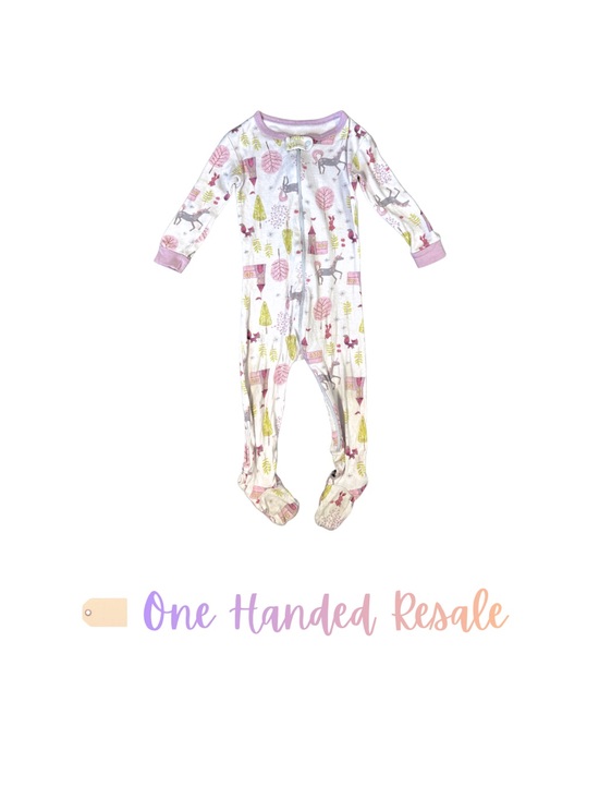 GAP Other - 🌲 Baby Gap Pink Purple Unicorn Castle Woodland Princess Footed Sleeper 12-18M